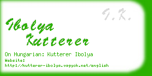 ibolya kutterer business card